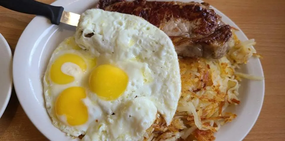 Sirloin Steak and Eggs Any Style